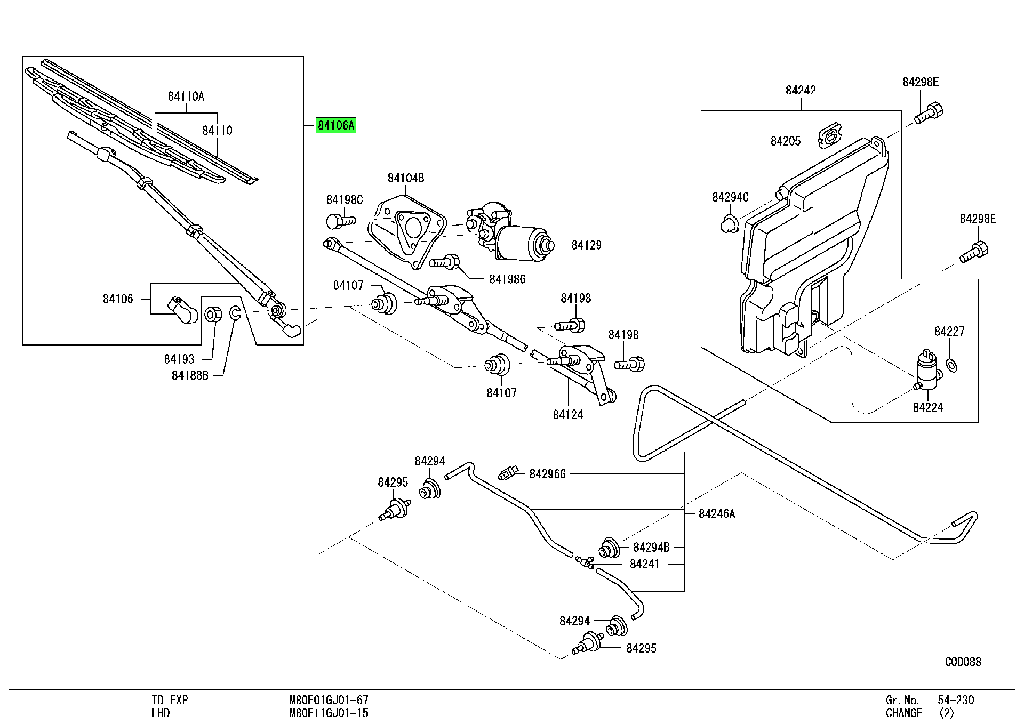 MITSUBISHII FUSO ML259172 ARM WIPER (Brazo de Limpiaparabrisas) FL360 715