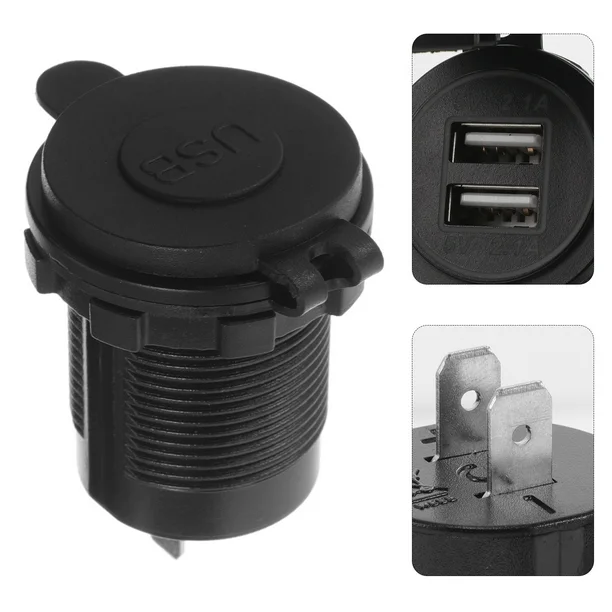 [D240326B] TOMA DE CORRIENTE USB DOBLE PARA 12V - 24V CON INDICADOR 5V 2.1A