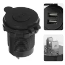 TOMA DE CORRIENTE USB DOBLE PARA 12V - 24V CON INDICADOR 5V 2.1A