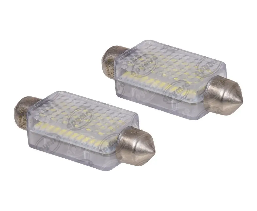 [T10X41] FOCO SMD BLANCO FESTOON TIPO FUSIBLES 12V 36 SMD PAQ 2 PZAS