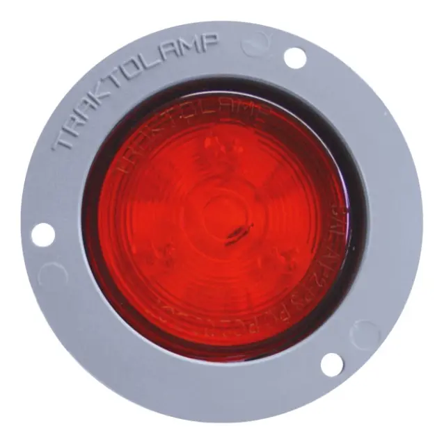 PLAFON 3 LEDS MICA ROJA DE 2 1/2" 12 - 24 VOLTS