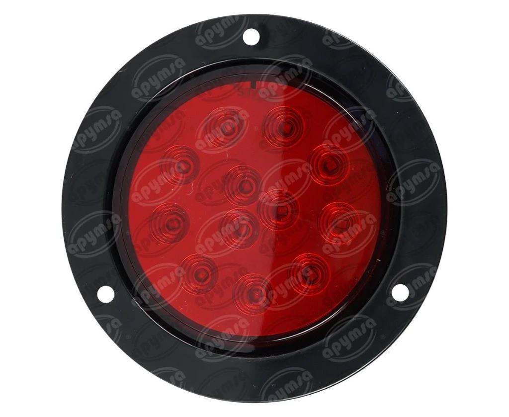 PLAFON LEDS ROJO TRASERO 4" 12 LEDS 12-24V 110MM 1PZ ESTROBO