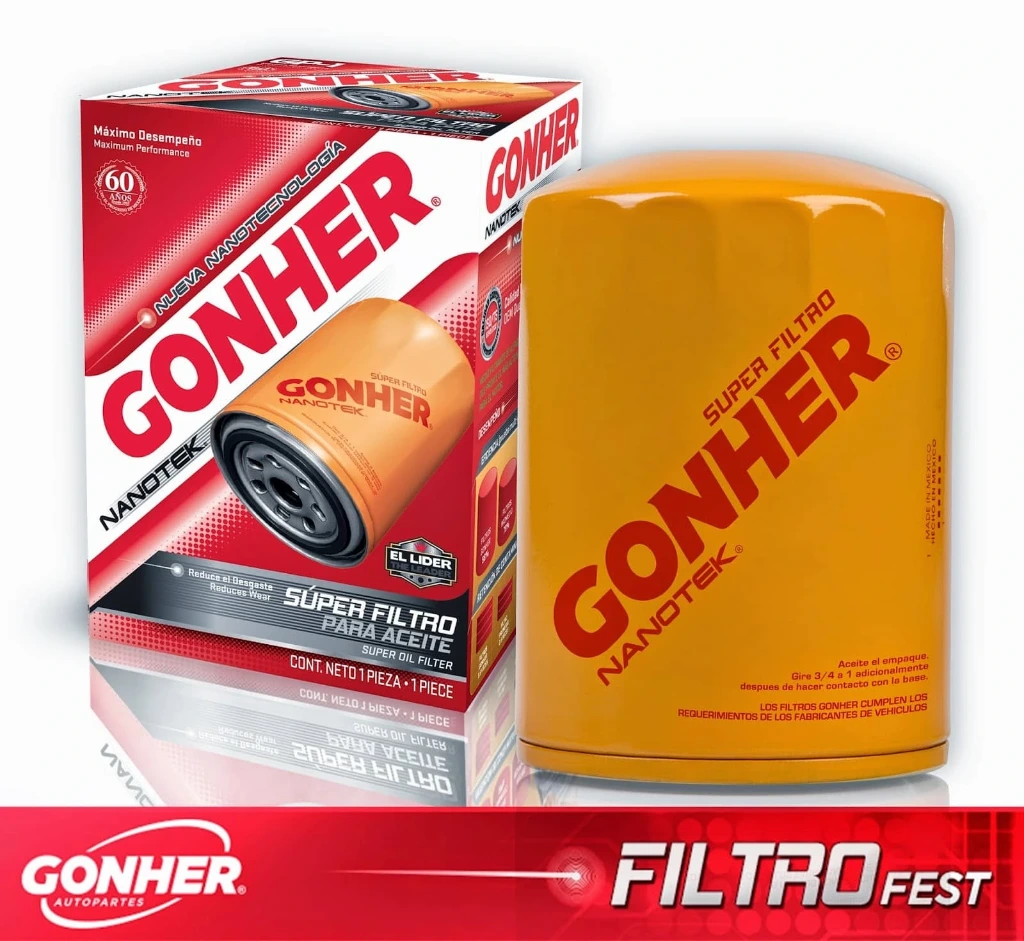 Filtro de Aceite Gonher GP-38 | Alta Filtración para Motores Gasolina Nissan y Toyota