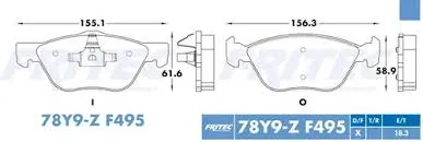 [SHD78Y9-Z] BALATA DE CERAMICA SHD78Y9-Z FRITEC
